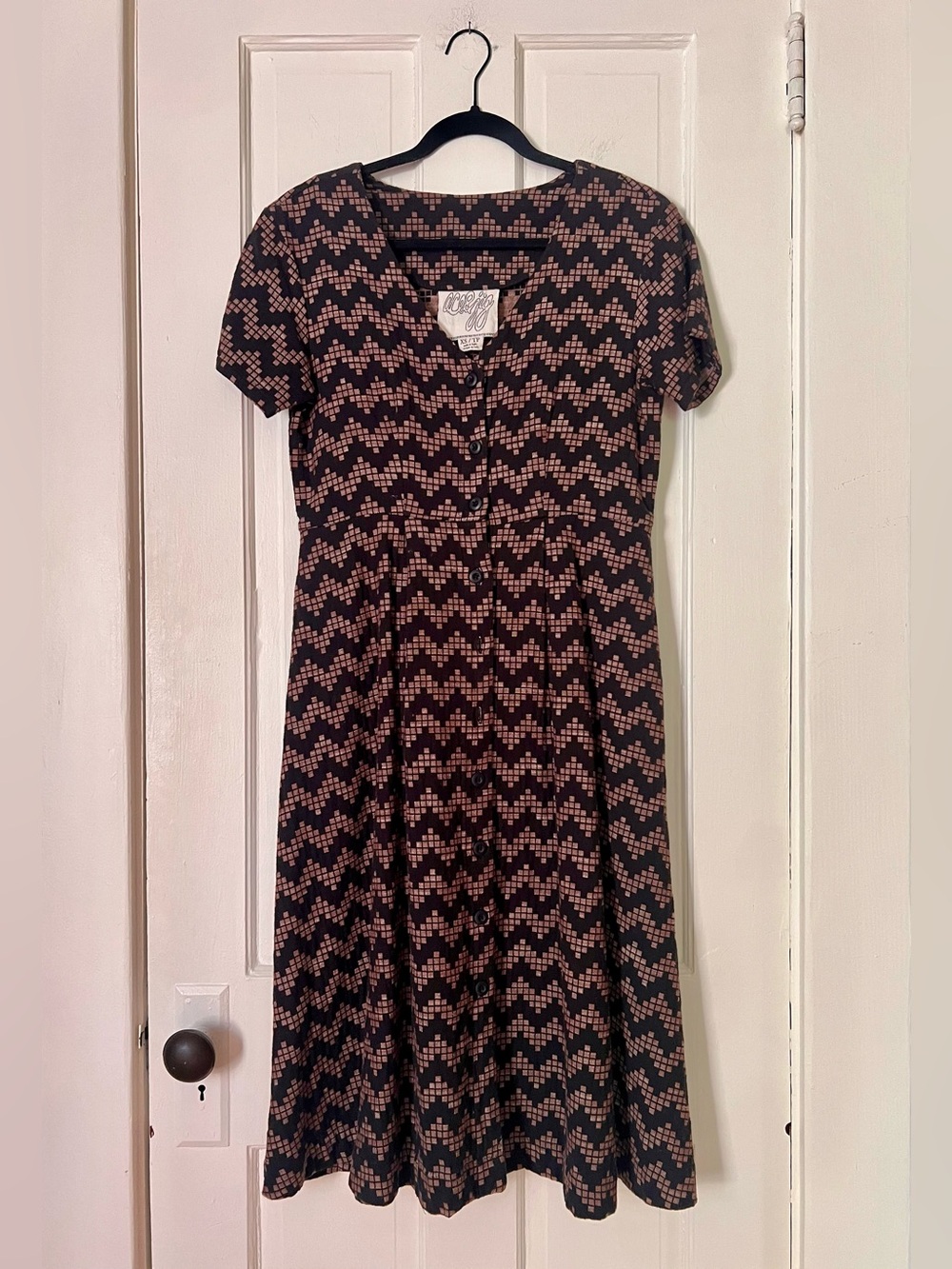 Ace & Jig Black Greta Midi Dress Herringbone